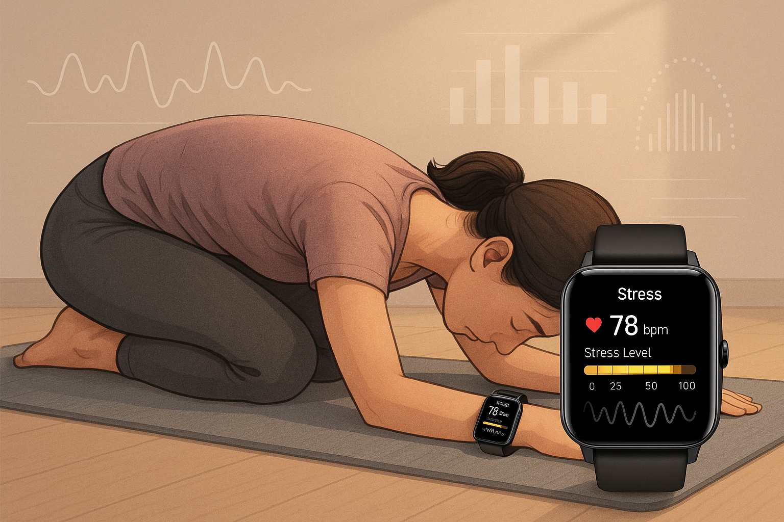 How Smartwatches Monitor Stress Levels During Kneeling Yoga Poses