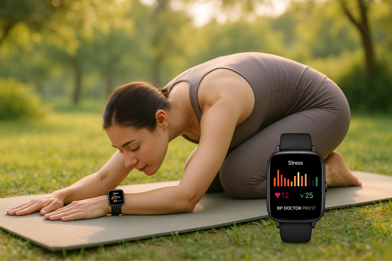 Monitoring Stress Levels with Smartwatches During Kneeling Yoga Poses