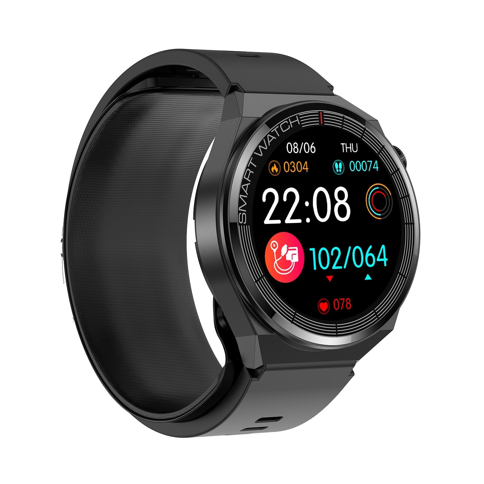 BP Doctor Pro 15  Wearable Precise Blood Pressure Smartwatch Black