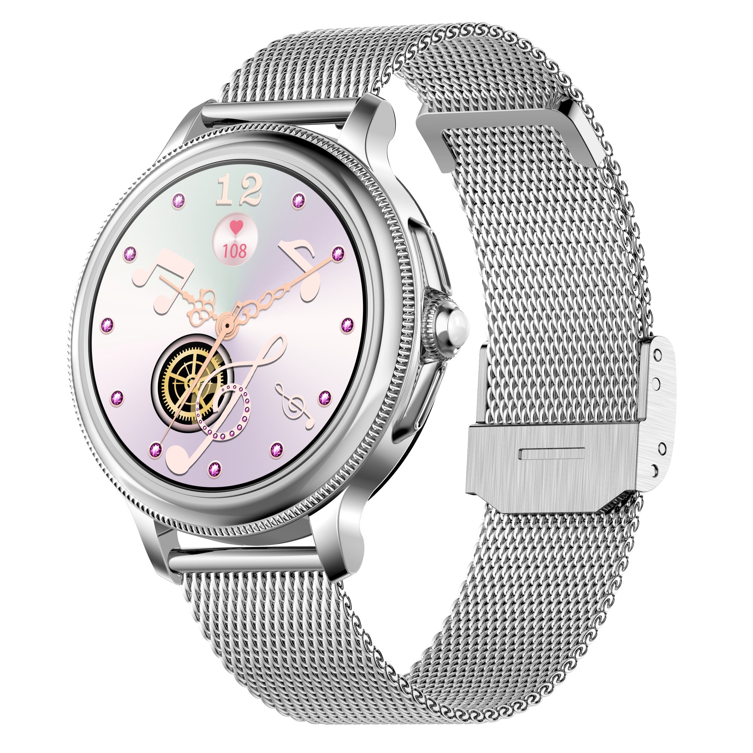 Roségoldene Smartwatch BPF9 mit Touchscreen