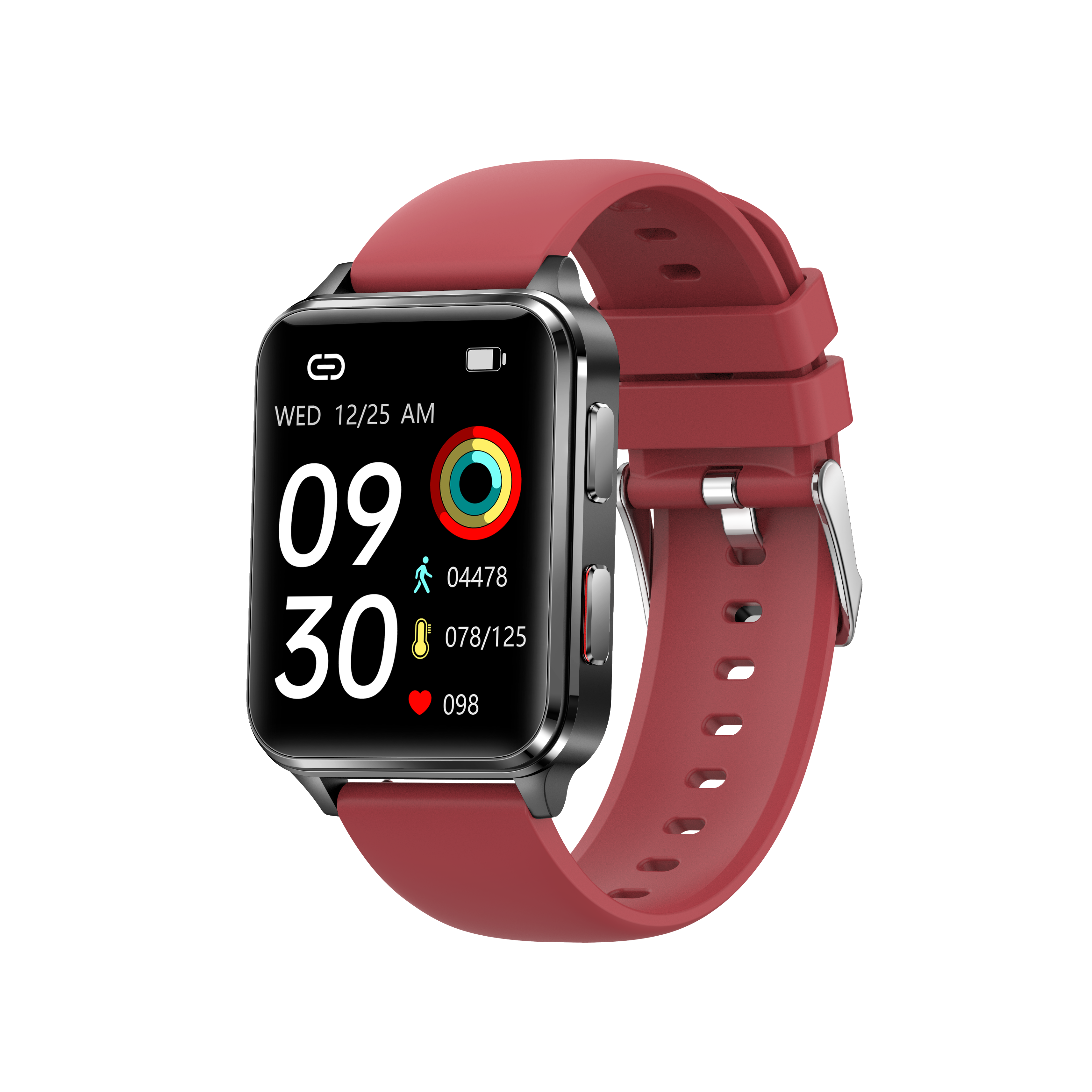 BP Doctor Med6 Rectangular Dial Wearable Blood Pressure Smartwatch