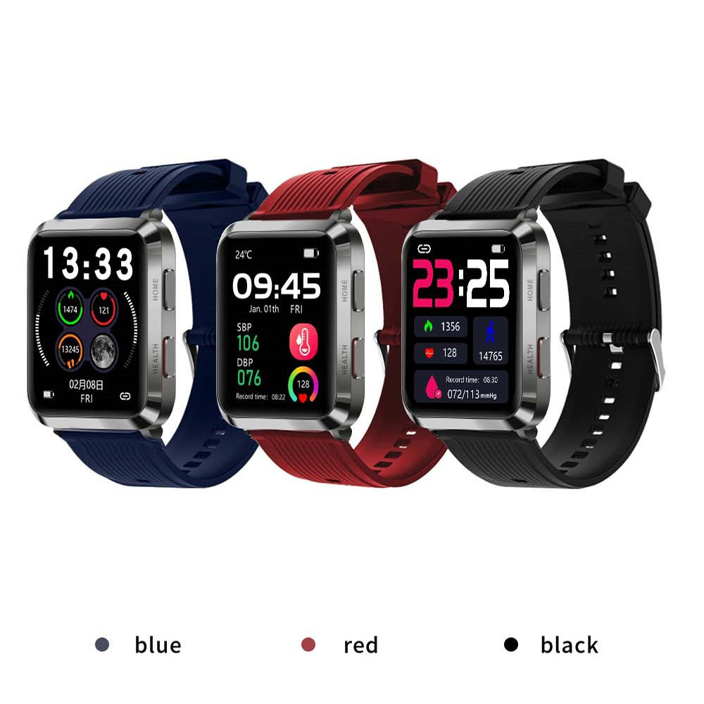 BP Doctor Med 7 Smartwatch portable de tension artérielle avec bande noire de TPU