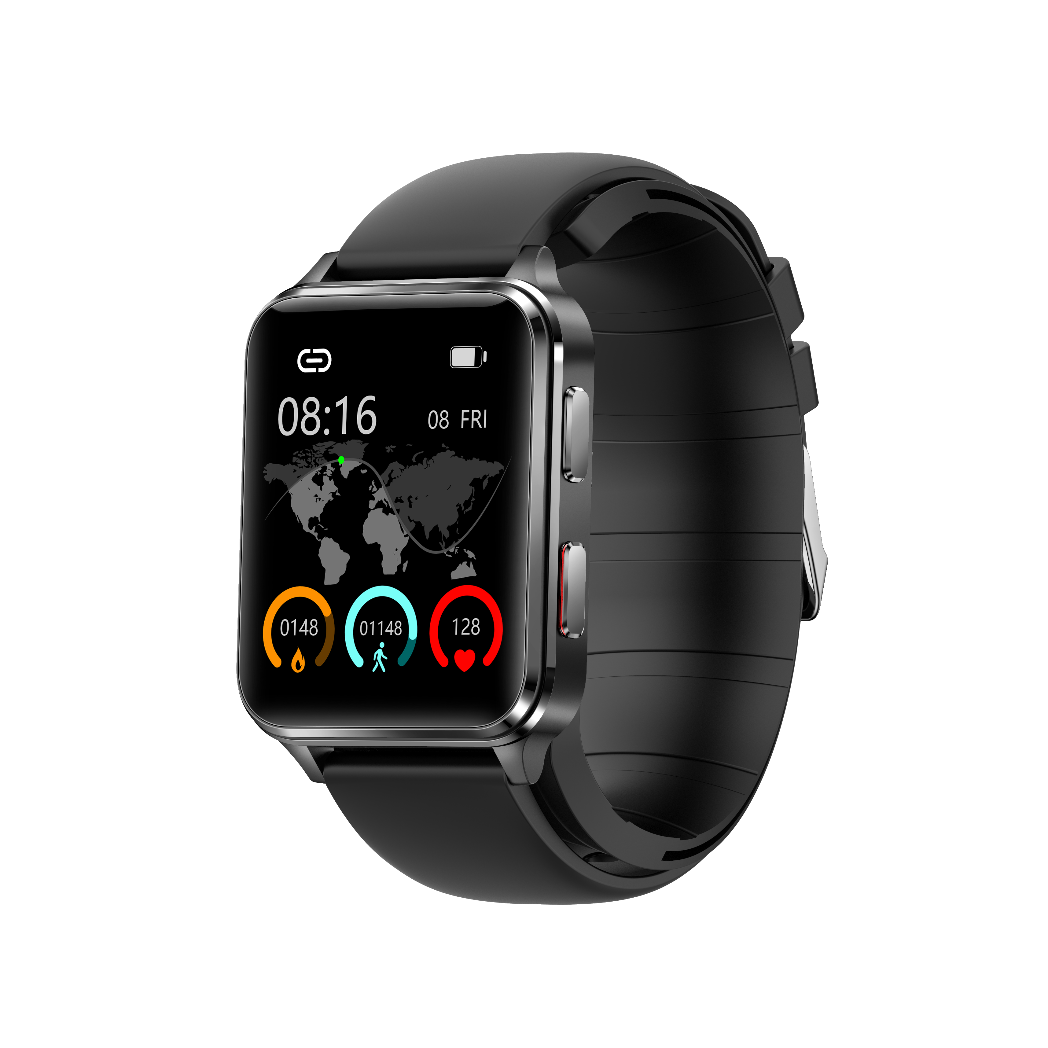 BP Doctor Med6 Schwarze tragbare Blutdruck-Smartwatch