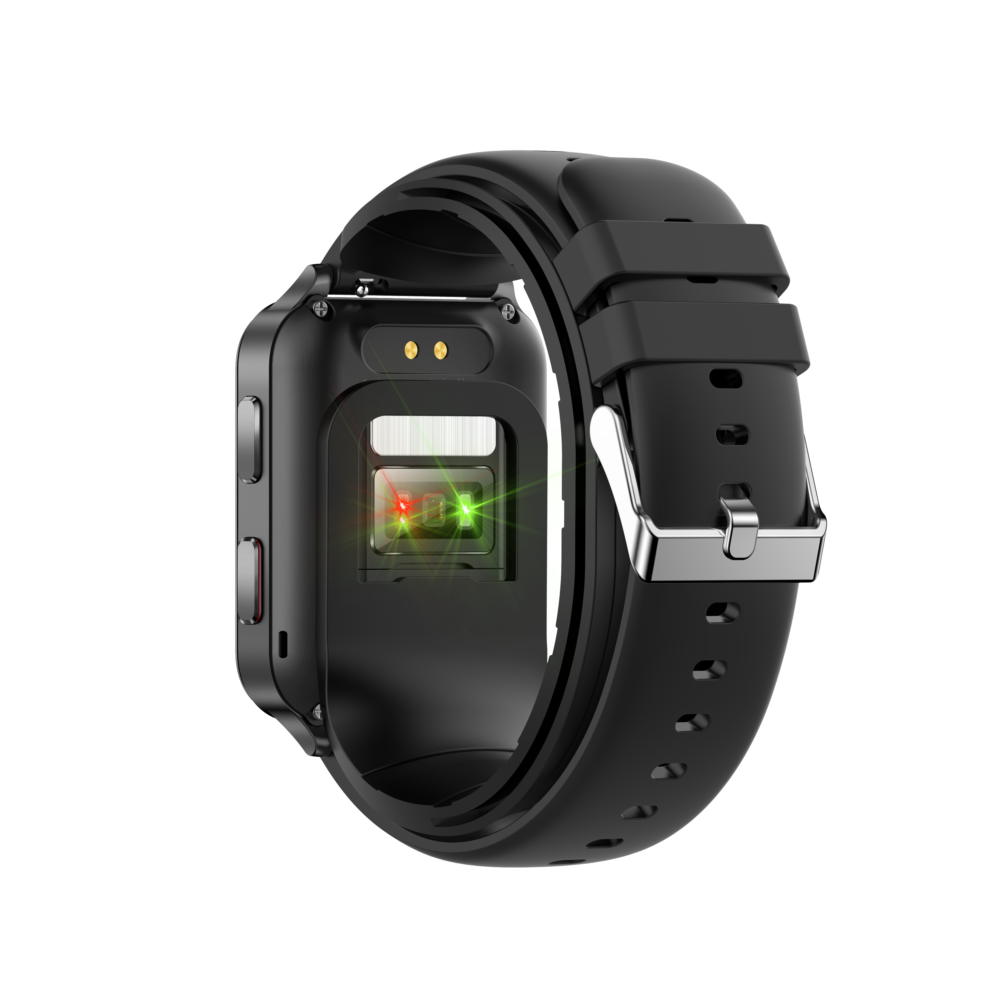 Montre intelligente portable de pression artérielle BP Doctor Med6 avec bandes de cuir noires